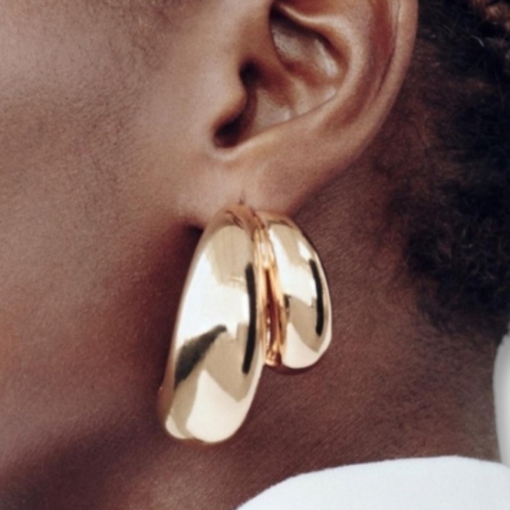 ZARA Double Half Hoop Earrings New 🔥✨✨✨🔥 no tags